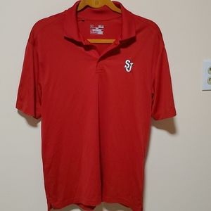 St. John's Univ  red Under Armour polo size M